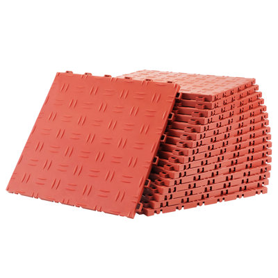 Carreaux de garage à emboîtement, 12 x 12 x 0,53 pouces, paquet de 50 carreaux de revêtement de garage, carreaux de garage antidérapants à texture double face, pour garages, sous-sols, ateliers de réparation
