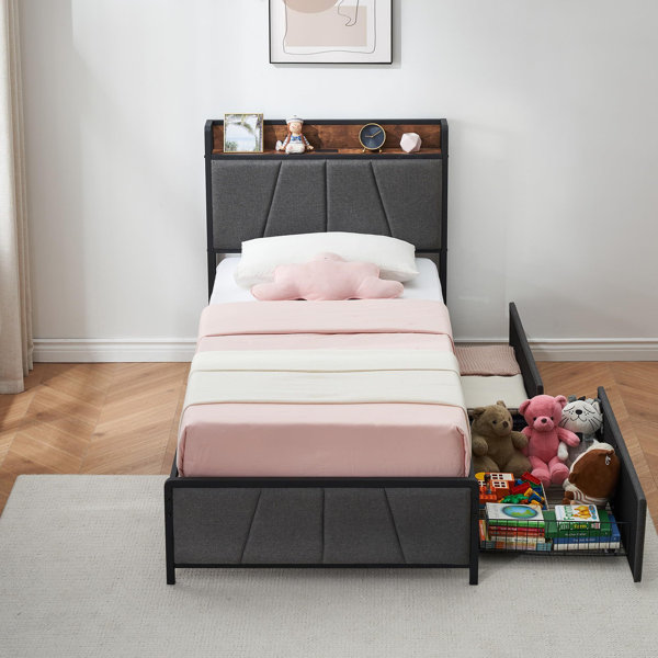 17 Stories Boxster Upholstered Bed - Wayfair Canada