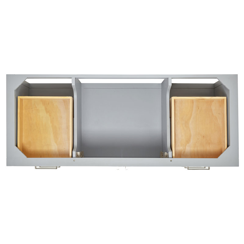 ARIEL Magnolia 54 Single Bathroom Vanity with Top, Gray, Rectangular