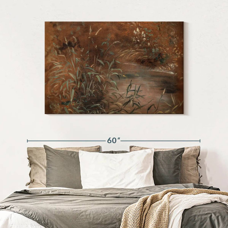 Rushes By A Pool, 32" H x 48" W