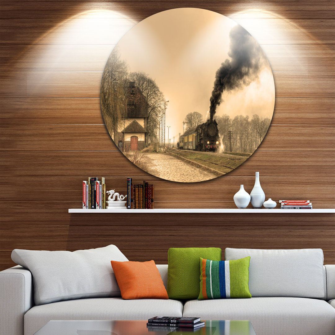 'Retro Steam Train' Photographic Print on Metal Design Art 