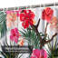 Rideau de douche imperméable à motif floral hibiscus tropical avec 12 crochets Summer Palm-1055367722