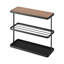 Tower Yamazaki Home Side Table With Storage Tier Shelves Narrow, Narrow Wooden And Metal End Table-1121121686