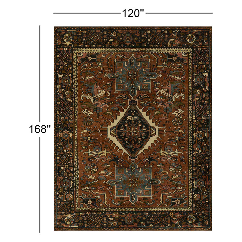 Tapis brun / gris Apoline, Rectangle l 10 pi x L 14 pi