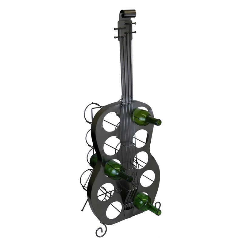 Guitar Wine Bottle Rack in Black