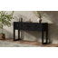 Console géométrique sculptée avec 3 tiroirs à fermeture en douceur-363772728