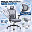 Chaises de bureau à dossier haut, chaises de bureau ergonomiques, tissu en maille respirant, capacité de charge élevée, équipées d'appuie-tête et d'accoudoirs réglables, dossier inclinable (noir, gris, kaki, rose)-1928749664-1938829311
