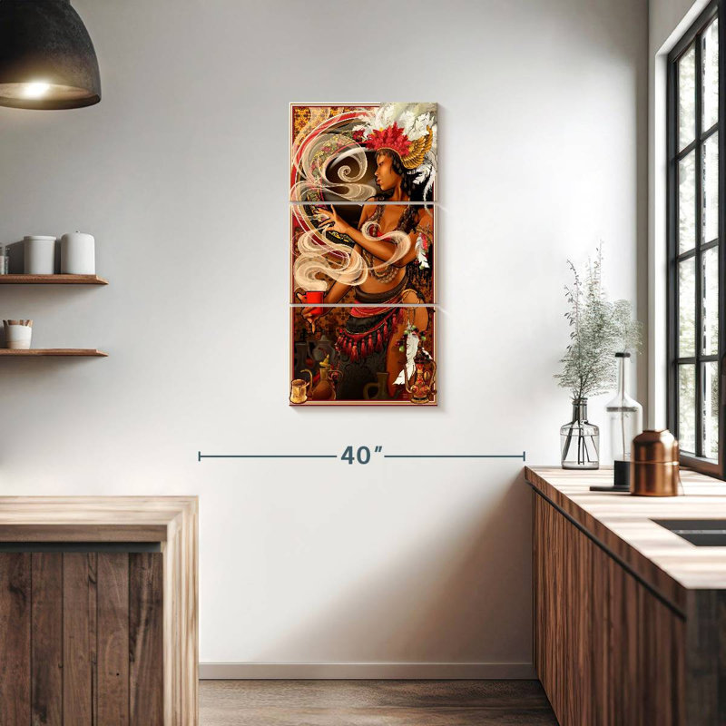 Déesse du café I, H 38 po x l 18 po