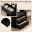 Système de placard autoportant avec 3 tiroirs, garde-robe avec tablettes réglables et tringle, noir-1052269301