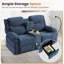 Causeuse inclinable manuelle avec causeuse avec console pour le salon, le bureau et le cinéma maison-1362148494