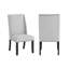 Ensemble de 2 chaises d'appoint Vinz, coton et polyester gris clair, pieds noirs