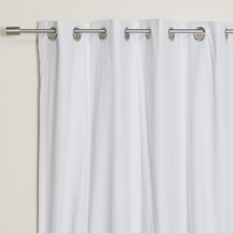 Hocking Solid Blackout Thermal Grommet Curtain Panels, White, 52" W X 84" L