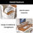 White L Shaped Desk, Executive Office Desk, Corner Desk with Lockable Drawer, Adjustable File Cabinet & Power Outlets, Computer Desk for Home Office, Storage Solutions, USB-C Hub, bureau de travail-1830066425