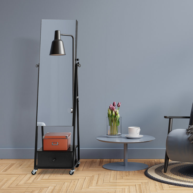 Armoire à bijoux avec miroir Ariew, Noir
