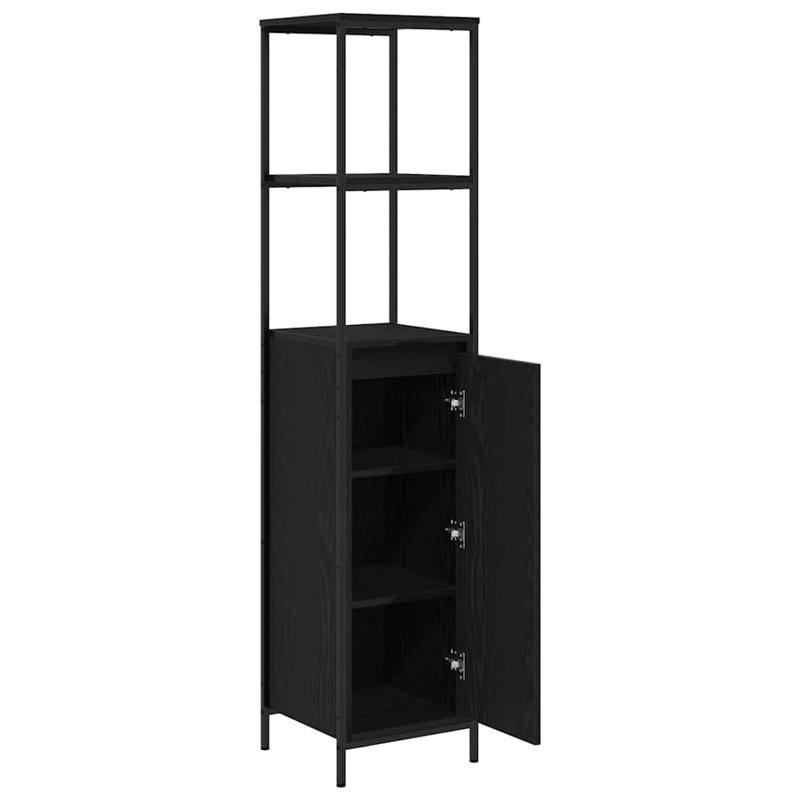 Bathroom Cabinet, Black Oak