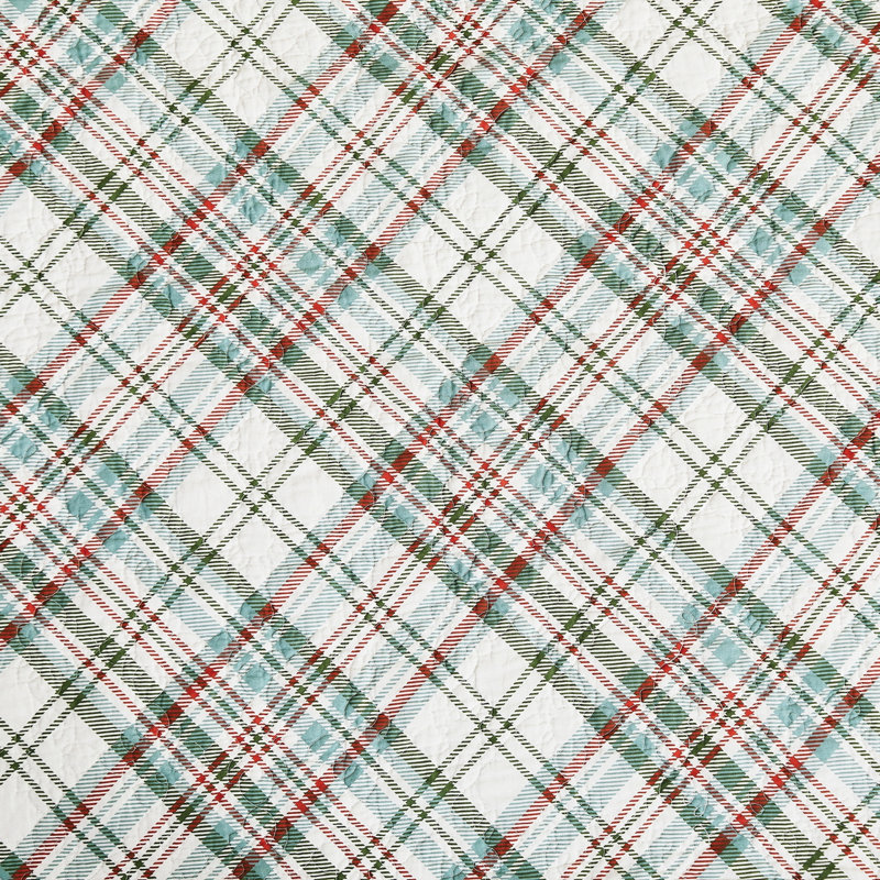 Edith White Cotton Reversible Full Quilt Set