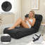 Chaise longue inclinable pliable intérieure avec dossier réglable, fauteuil-lit pour salon et chambre à coucher-1553386857