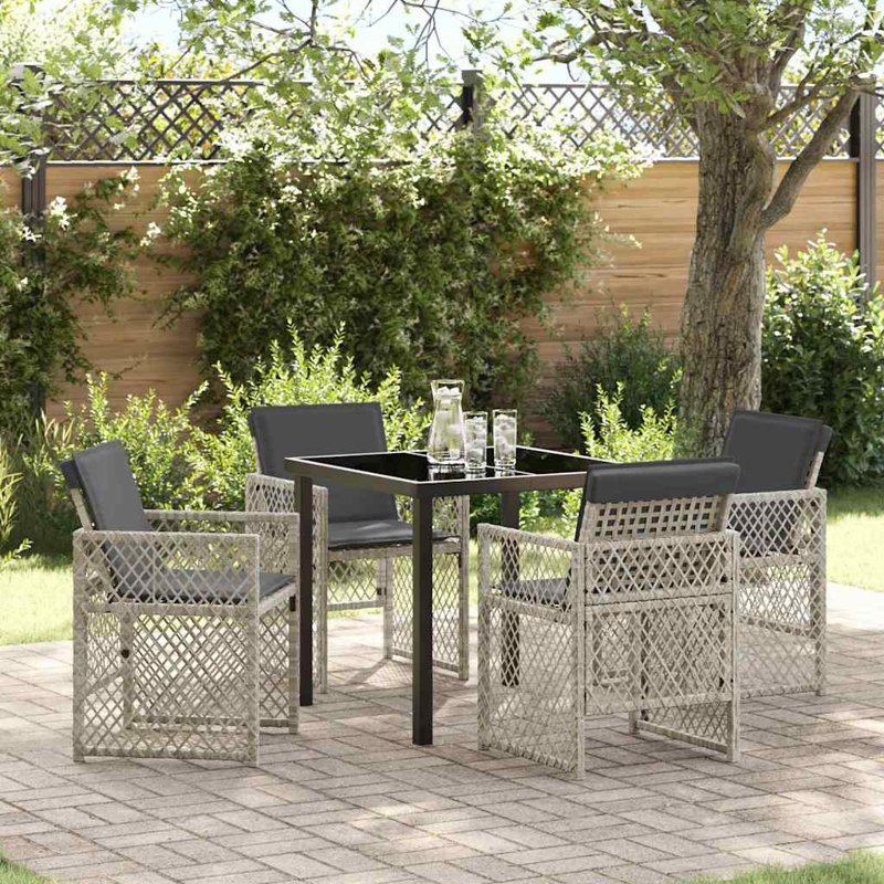 4 - Person Patio Dining Set with Rectangular Table , Cushions Included