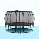 Virubi 15' Round Backyard Trampoline with Safety Enclosure