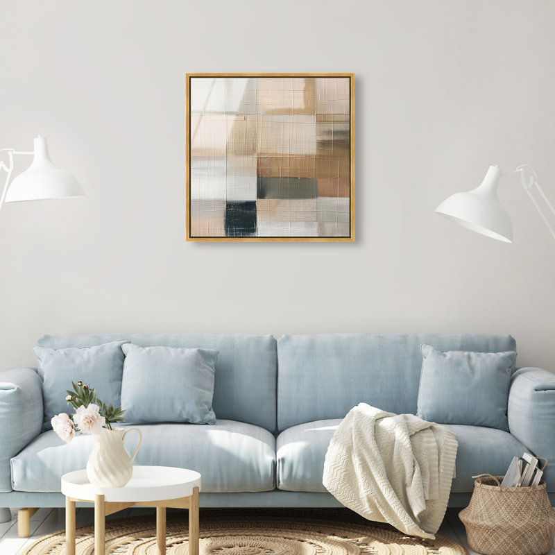 Boxed in Ebony II High-Gloss Frameless Acrylic Glass Wall Art Abstract Print by Oliver Gal, Ready to Hang, 12 x 12