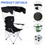 Chaise de camping portative avec parasol et porte-gobelet Minodor