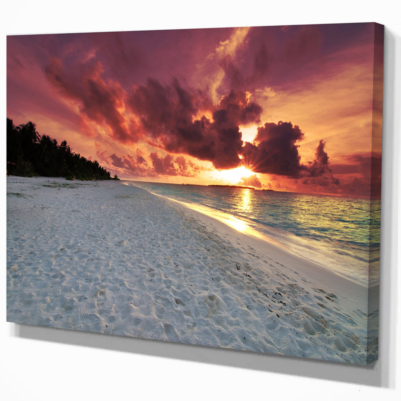 Coucher de soleil sur le sri lankais - reproduction de photo sur toile tendue, H 20 po x l 20 po x P 1 po
