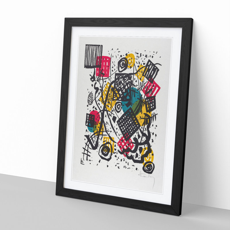 Small Worlds V by Wassily Kandinsky - Single Picture Frame Print on Wood, Black Framed, 36cm H x 27cm W x 2cm D