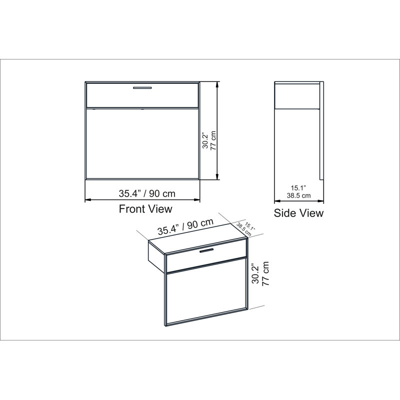 Commode Yanaliz, Marbre blanc / blanc