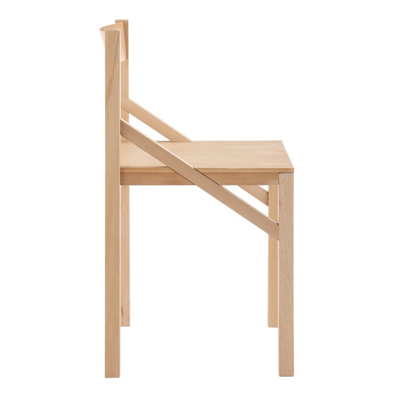 Natural Beech Wood Low Back Dining Side Chair