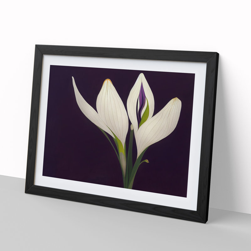 Evolving Flower - Framed Print, 34cm H x 46cm W x 2cm D, Black