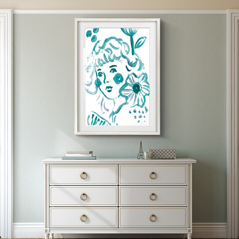 Miquelon - Toile tendue avec châssis, H 25,5 po x l 17,5 po, Blanc