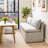 Beige Upholstered Sofa Bench with Storage-112460231