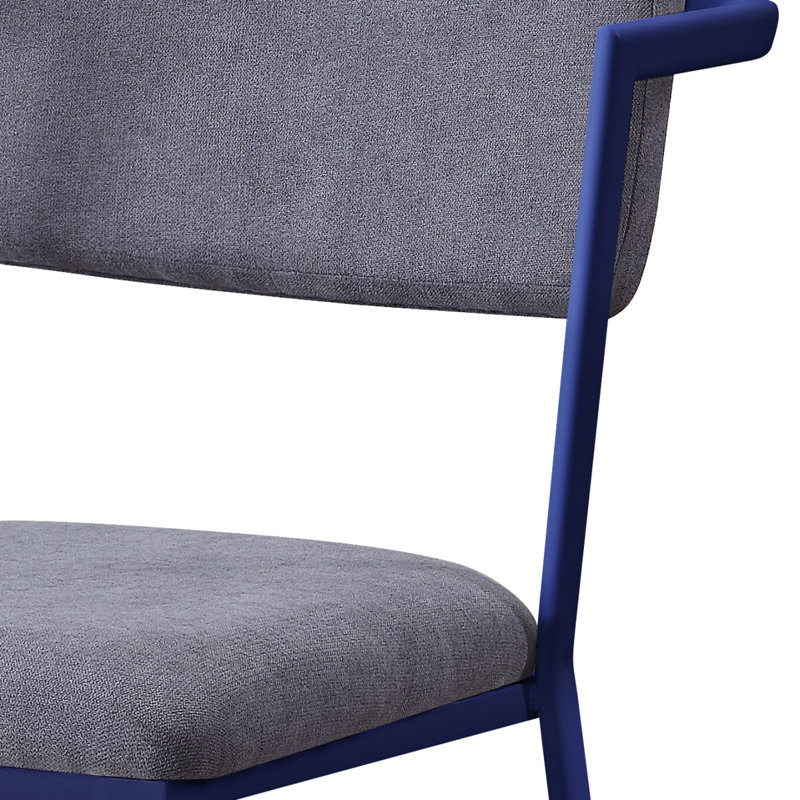 Open Back Upholstered Office Chair, Blue