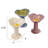 Stoneware Flower-Shaped Footed Dishes