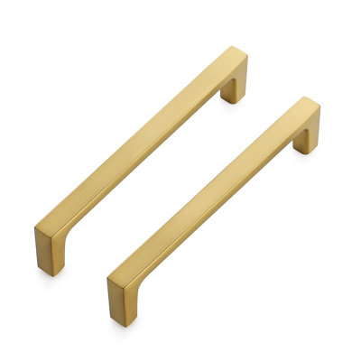 Poignées de meuble en laiton massif brossé, lot de 30, 12,7 cm (5 pouces), zinc massif, design mince, vis de fixation incluses, quincaillerie pour meubles de cuisine, pour placards, commodes et tiroirs.