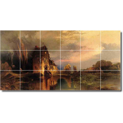72" x 36" Ceramic Painting Decorative Mural Tile 12" x 12"