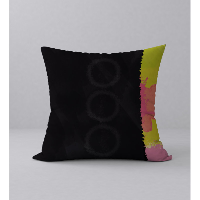 Abstract Throw Pillow, 18" H x 18" W