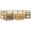  Outdoor Sofa Set 7 pcs Solid Acacia Wood Sectional Garden Furniture