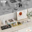 Organisateur décoratif de plateau de comptoir de salle de bain pour cosmétiques et accessoires