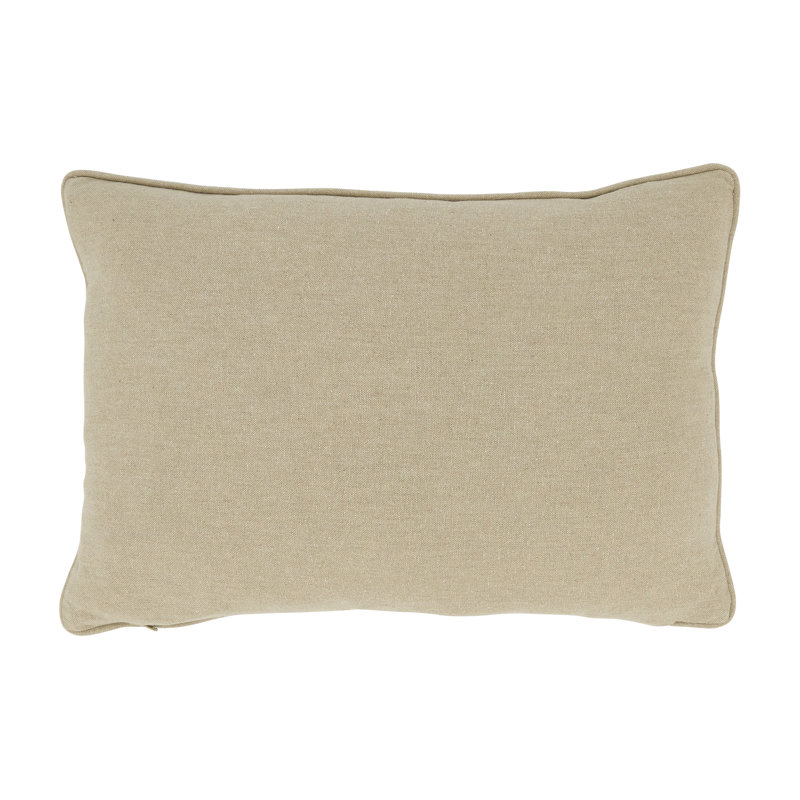 Seashell Serenade Off-White Cotton Throw Pillow Cover, 12"x18"