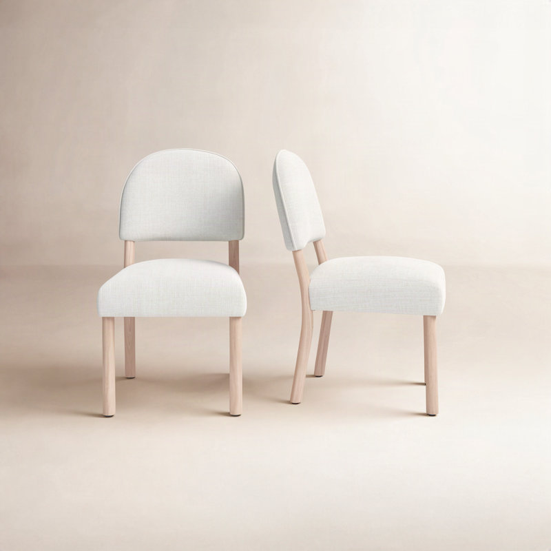Coleson Upholstered Back Side Chair in Beige