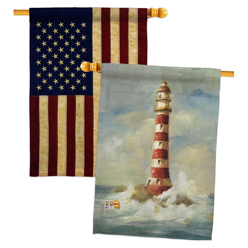 Double Sided 40 in. H x 28 in. W Polyester House Flag
