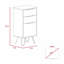 Ensemble de 2 commodes modernes à 3 tiroirs avec pieds en métal pour chambre Sharon