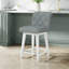 Tabouret pivotant à hauteur réglable en bois et capitonné Dorreen-1344263702-1344263701