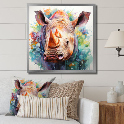 Innocent Rhino Portrait - Rhinoceros Wall Art