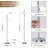 67" Mid Century Floor Lamps for Living Room, 3 Globe Floor Lamp with Frosted Glass Shades, Adjustable Height Standing Lamp with Foot Switch, Tall Lamps for Bedroom Office, G9 Bulbs Included, Silver-156475053