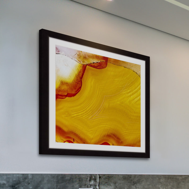 « citron agate », reproduction d’art encadrée, H 24 po x l 24 po x P 1,5 po