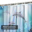 Rideau de douche avec 12 crochets Underwater World Dolphins Plants Fish-150927612