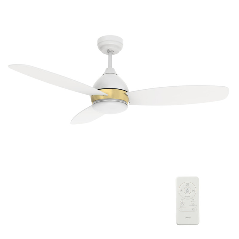 Ventilateur de plafond intelligent de 48 po Hobart avec télécommande, ensemble d'éclairage inclus, fonctionne avec l'assistant Google et Amazon Alexa, raccourci Siri.