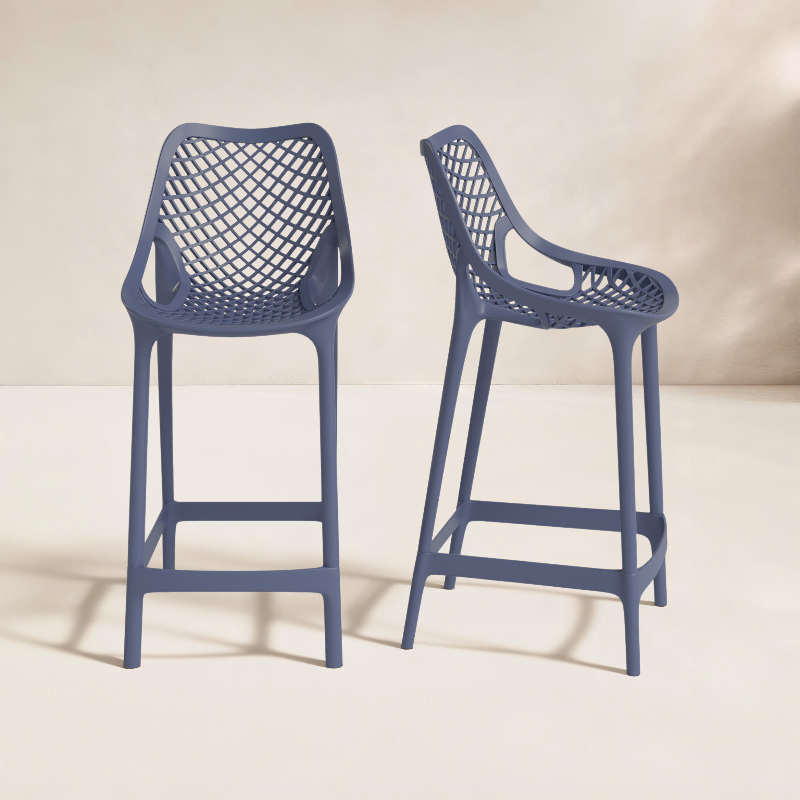 Farrah Patio Bar Stool, Dark Gray, 25.6"